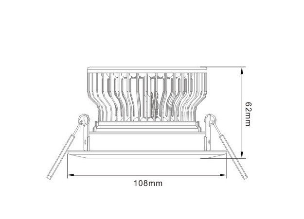 Встраиваемый светодиодный светильник Listo DL-7W-D108-LS