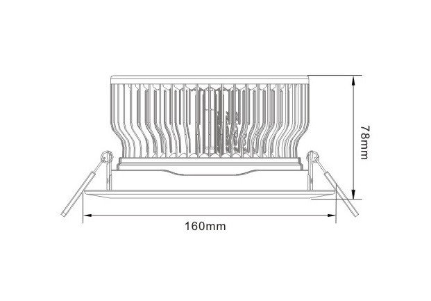 Встраиваемый светильник Listo DL-20W-D160-LS