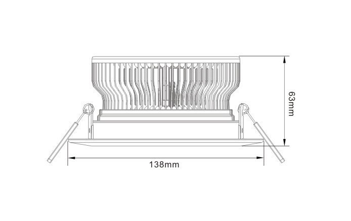 Встраиваемый светильник Listo DL-12W-D138-LS