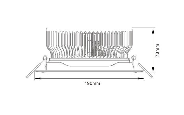 Встраиваемый светодиодный светильник Listo DL-30W-D190-LS