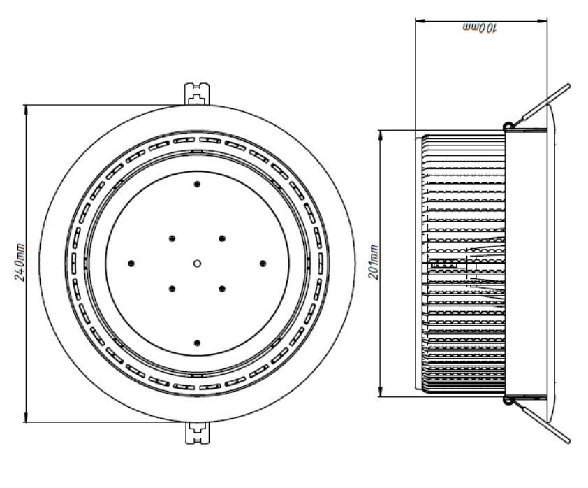 Встраиваемый светильник Listo DL-40W-D190-LS